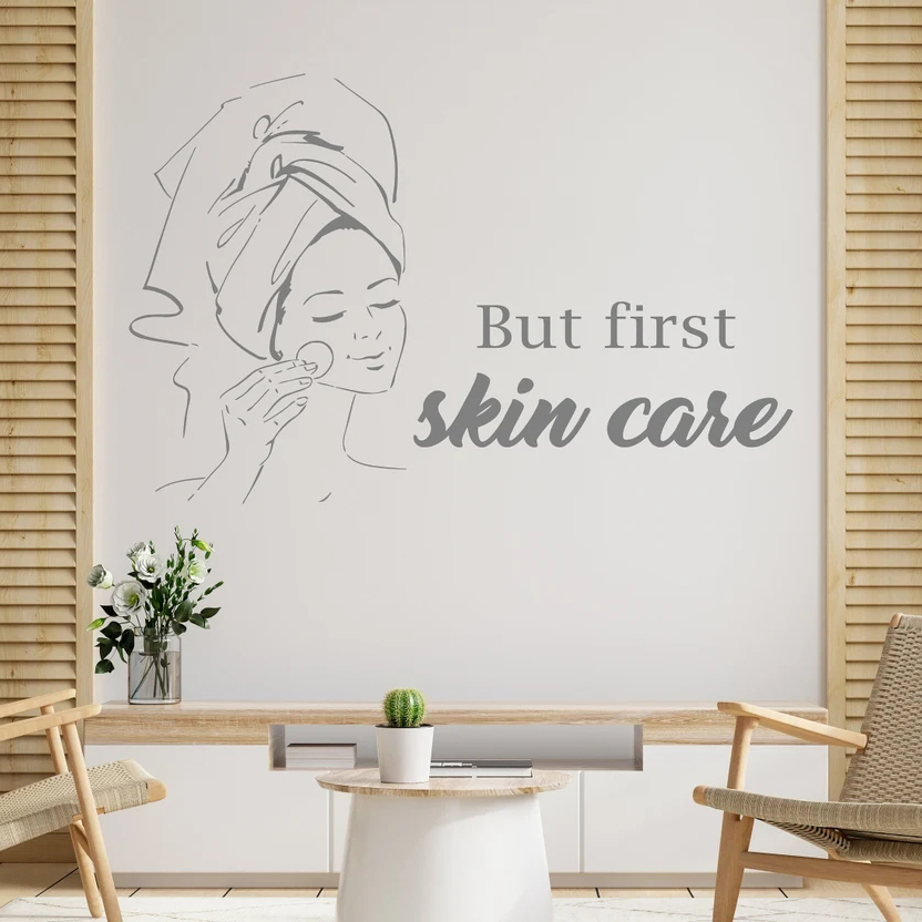 Pa 살롱 여자 얼굴 벽 데칼 페이셜 스킨 케어 견적  - Skincare Quote 리뷰 및 가격