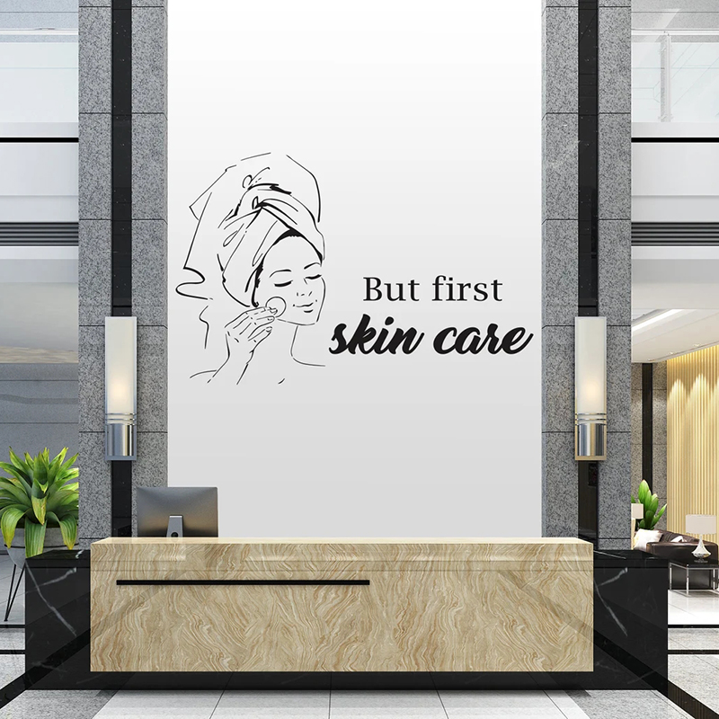 Pa 살롱 여자 얼굴 벽 데칼 페이셜 스킨 케어 견적  - Skincare Quote 리뷰 및 가격