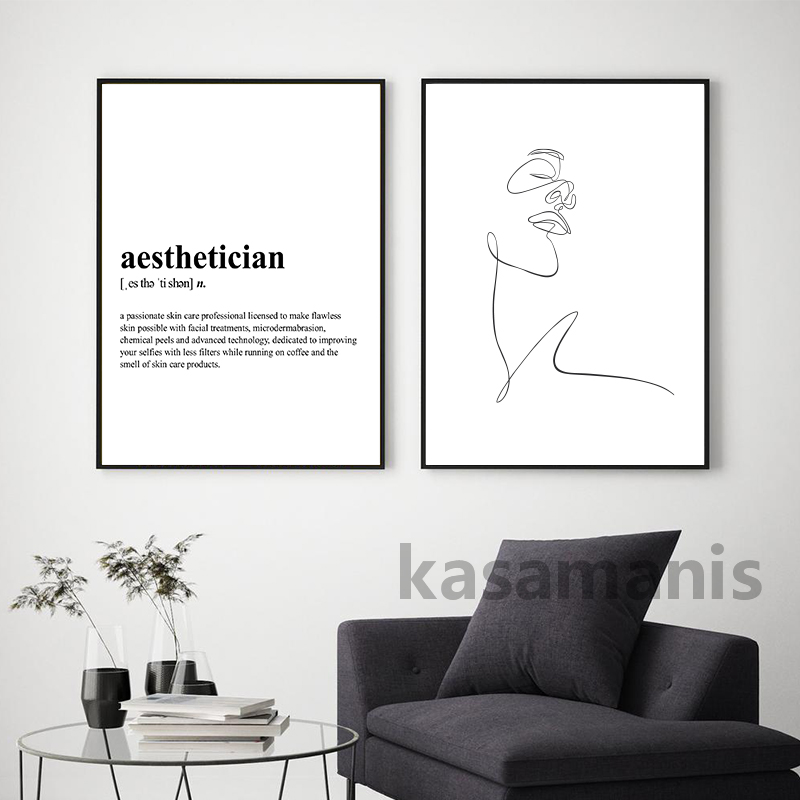 Aesthetician 정의 캔버스 인쇄 스킨 케어 스 - Skincare Quote 리뷰 및 가격