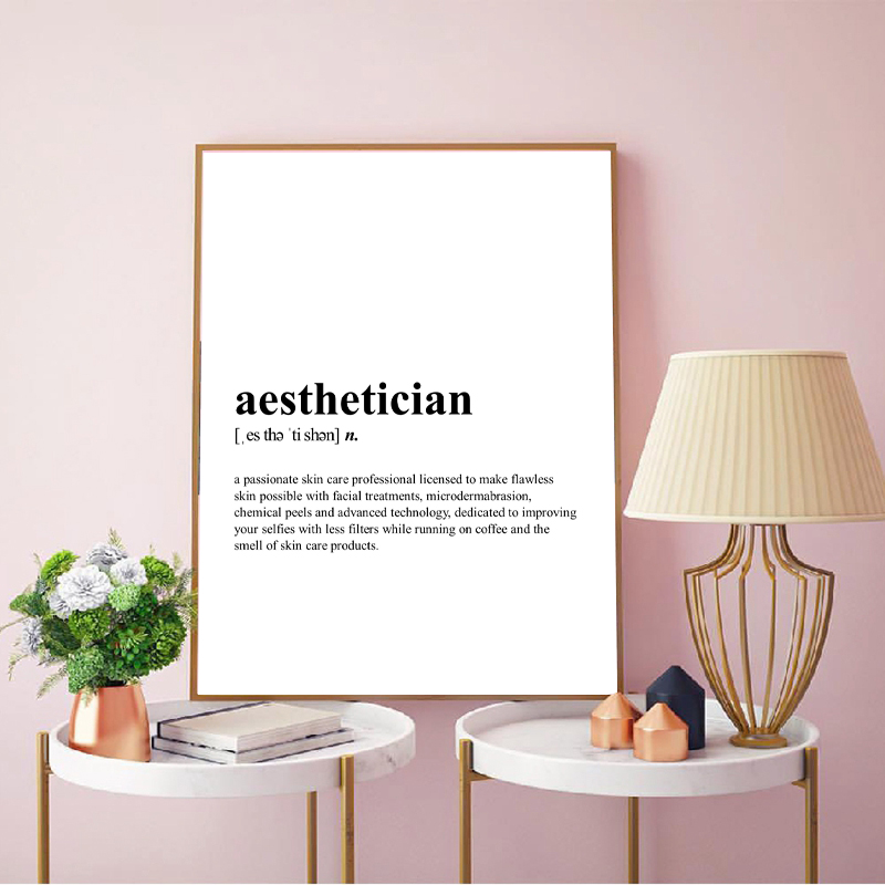 Aesthetician 정의 캔버스 인쇄 스킨 케어 스 - Skincare Quote 리뷰 및 가격